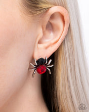 Load image into Gallery viewer, Black Widow Red Earrings