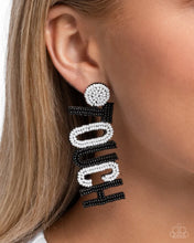 Load image into Gallery viewer, Touchdown Texture Black Earrings
