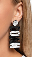 Load image into Gallery viewer, Touchdown Texture Black Earrings