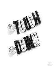 Load image into Gallery viewer, Touchdown Texture Black Earrings
