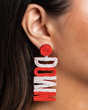 Load image into Gallery viewer, Touchdown Texture Red Earrings