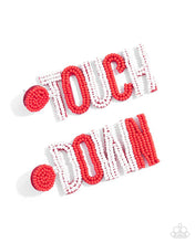 Load image into Gallery viewer, Touchdown Texture Red Earrings