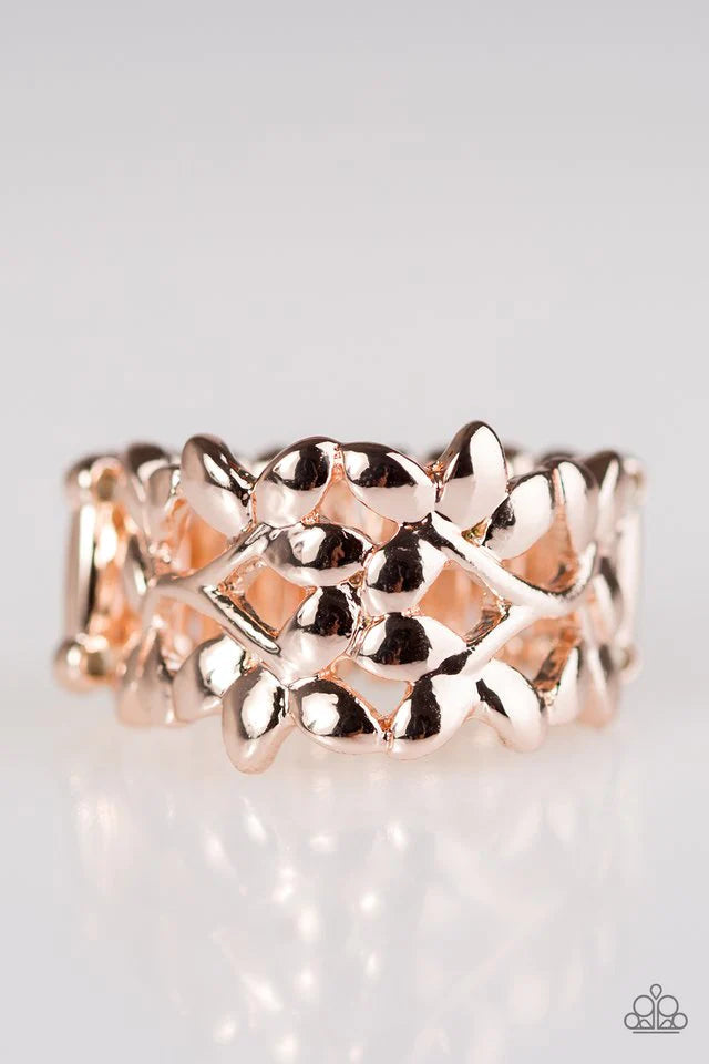 Get Your Groove On Rose Gold Ring