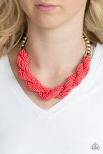 Load image into Gallery viewer, Savannah Surfin Orange Seed Bead Necklace