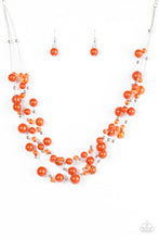 Load image into Gallery viewer, Set the World on Wire Orange Necklace