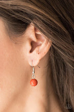 Load image into Gallery viewer, Set the World on Wire Orange Necklace