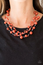 Load image into Gallery viewer, Set the World on Wire Orange Necklace