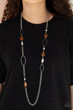 Load image into Gallery viewer, Sheer as Fate Orange Necklace