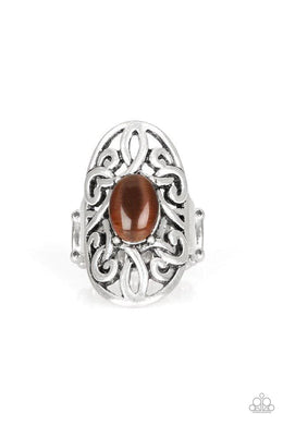 Gleam Big Brown Ring