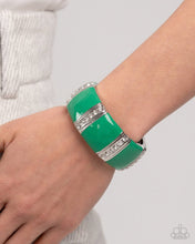 Load image into Gallery viewer, Colored Cameo Green Bracelet
