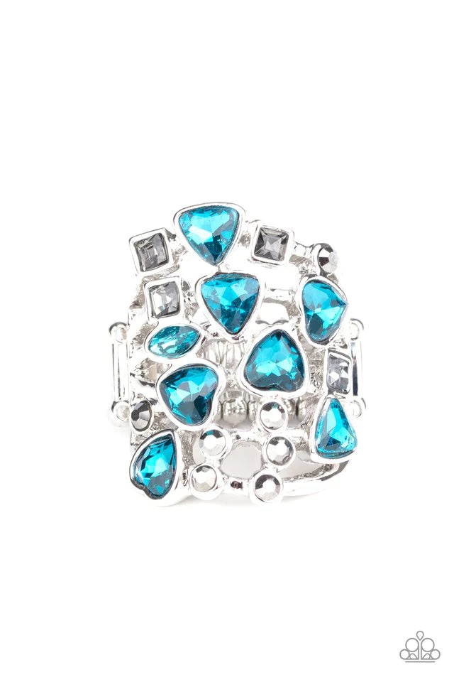 Glitter Flirt Blue Ring