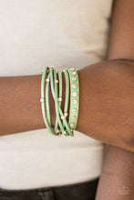Load image into Gallery viewer, Catwalk it Off Green Triple Wrap
