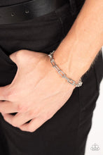 Load image into Gallery viewer, Grunge City Silver Men’s Bracelet