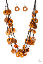 Load image into Gallery viewer, Wonderfully Walla Walla Wood Orange Necklace