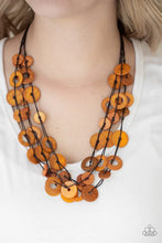 Load image into Gallery viewer, Wonderfully Walla Walla Wood Orange Necklace