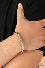 Load image into Gallery viewer, Keep Calm and Believe Silver Men’s Cuff