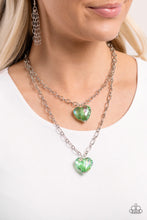 Load image into Gallery viewer, Layered Love Green Necklace