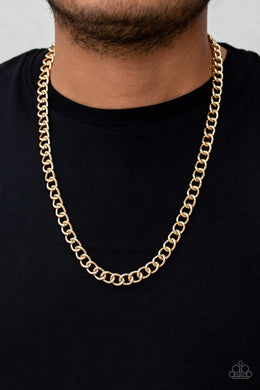Full Court Gold Mens Necklace