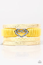 Load image into Gallery viewer, With Every Beat of My Heart Yellow Clasp Wrap