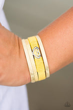 Load image into Gallery viewer, With Every Beat of My Heart Yellow Clasp Wrap