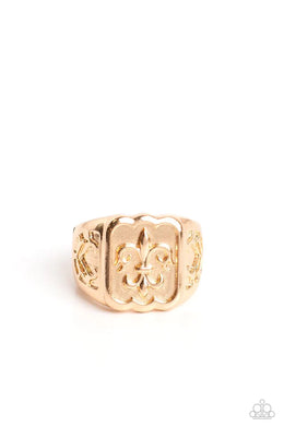 Fiercely Fleur-de-lis Gold Men’s Ring