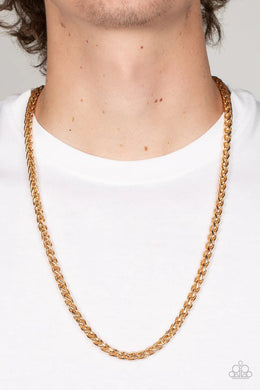 Metro Monopoly Mens Gold Necklace