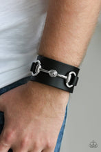 Load image into Gallery viewer, Biker Band Black Snap Bracelet