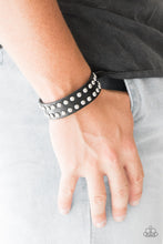 Load image into Gallery viewer, Biker Bold Black Snap Bracelet