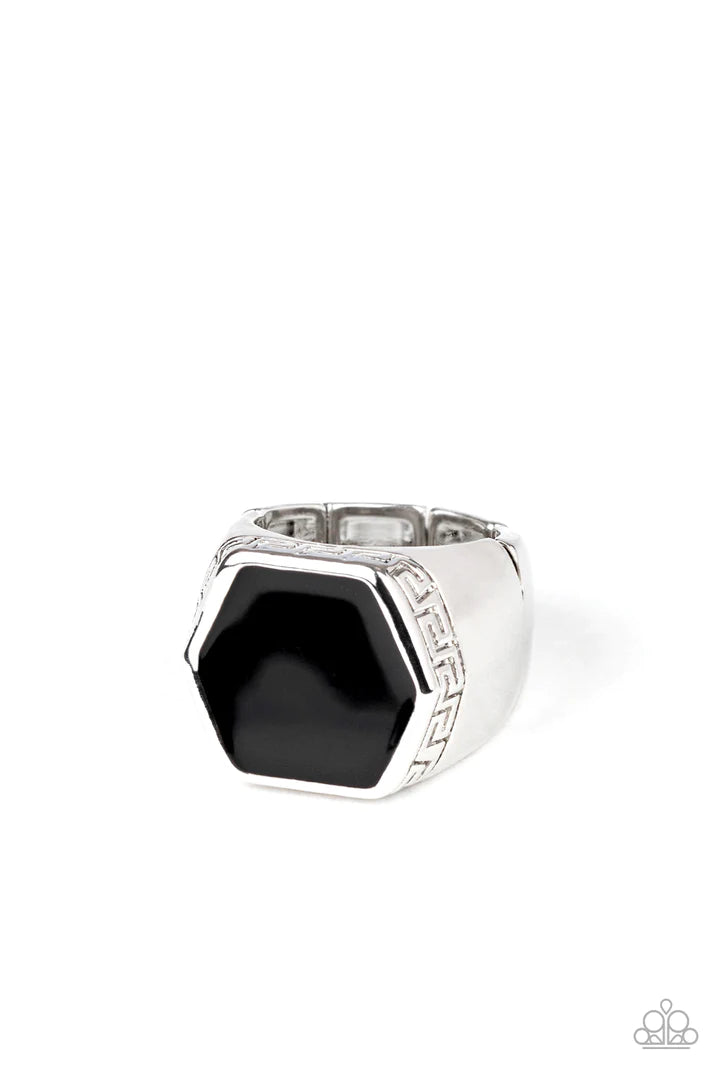 Hex Out Black Men’s Ring