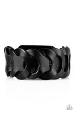 Load image into Gallery viewer, Boys Round Here Black Snap Bracelet