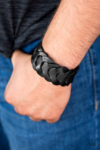 Load image into Gallery viewer, Boys Round Here Black Snap Bracelet
