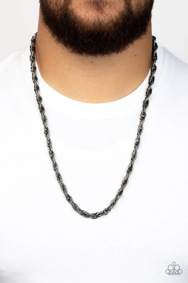 Pit Stop Black Mens Necklace