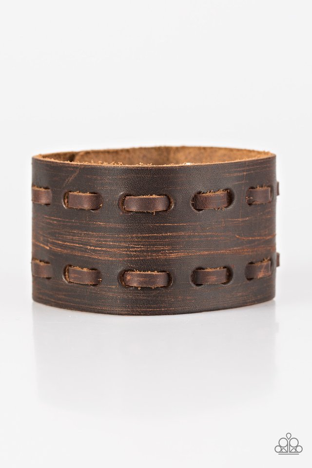 Check the Scoreboard Brown Snap Bracelet