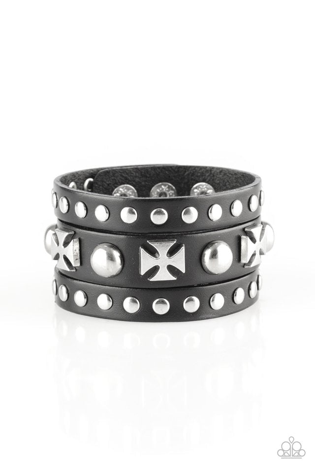 Chopper Central Black Snap Bracelet