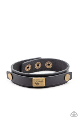 Don’t Quit Now Black Snap Bracelet