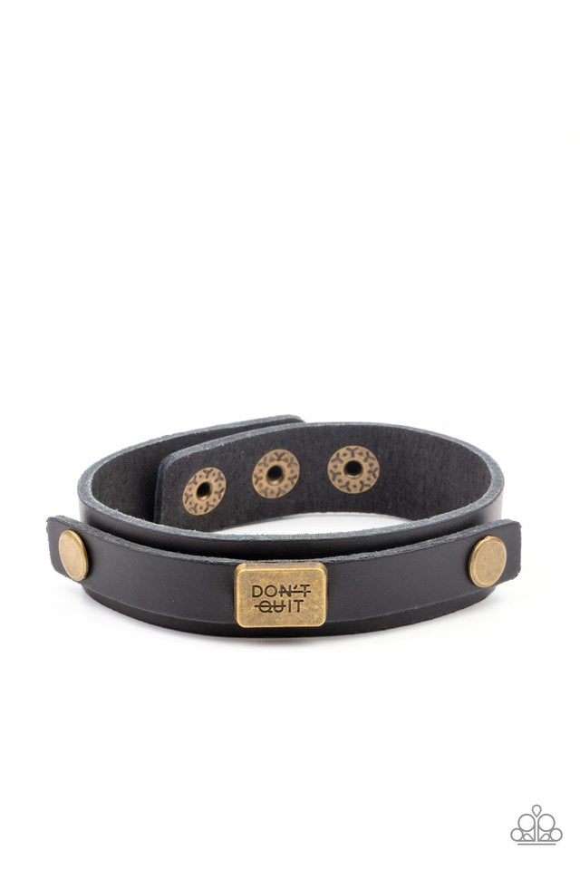 Don’t Quit Now Black Snap Bracelet