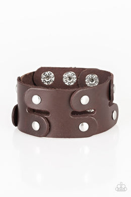 Downright Desperado Brown Snap Bracelet