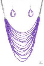 Load image into Gallery viewer, Bora Bombora Purple Seed Bead Necklace