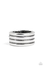 Load image into Gallery viewer, Zip Line Silver Men’s Ring