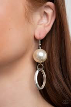 Load image into Gallery viewer, Big Spender Shimmer White Earrings