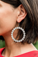 Load image into Gallery viewer, Welcome to the GLAM-boree White Earrings