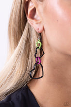 Load image into Gallery viewer, Cascading Crush Black Earrings