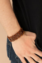Load image into Gallery viewer, Knocked for a Loop Brown Snap Bracelet
