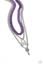 Load image into Gallery viewer, Locked Labor Purple Necklace
