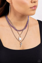 Load image into Gallery viewer, Locked Labor Purple Necklace