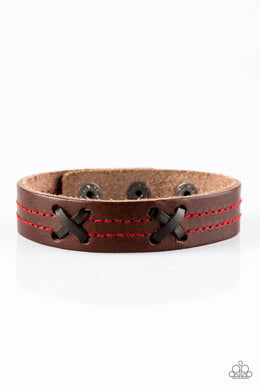 No Place Like Home Plate Brown Snap Bracelet
