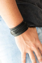 Load image into Gallery viewer, Outlaw and Order Black Snap Bracelet