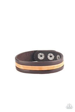 Plain View Brown Snap Bracelet