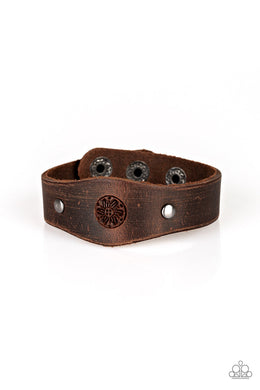 Pleasantly Pioneer Brown Snap Bracelet
