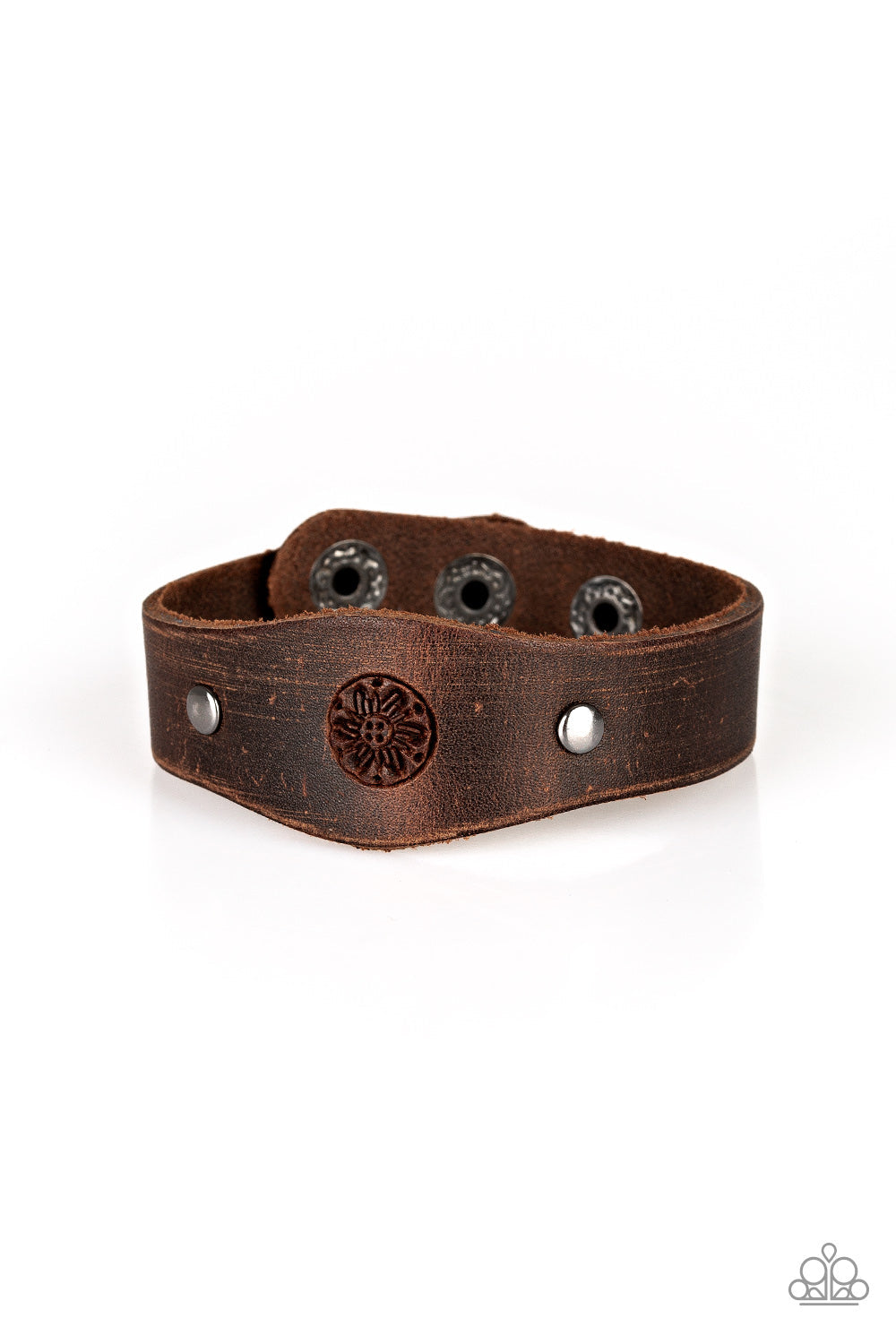 Pleasantly Pioneer Brown Snap Bracelet